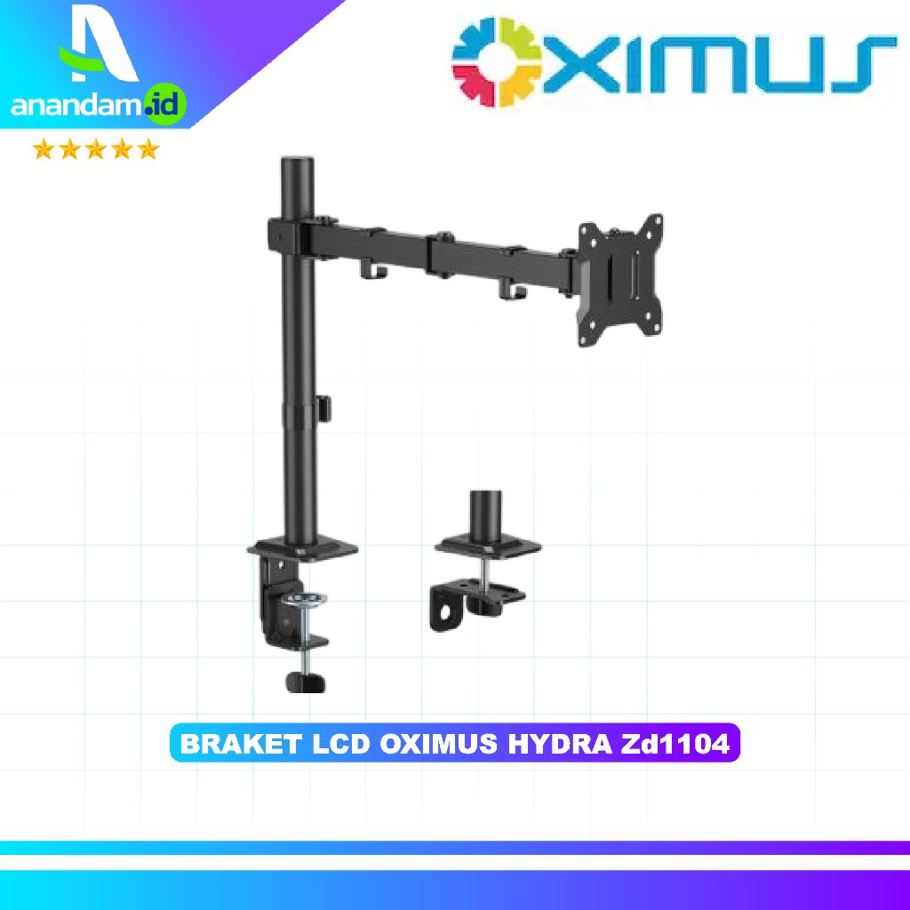 OXIMUS HYDRA ZD1104 - BRACKET MEJA LCD LED TV 1 Monitor 13" - 27" OXIMUS HYDRA ZD1104 Black