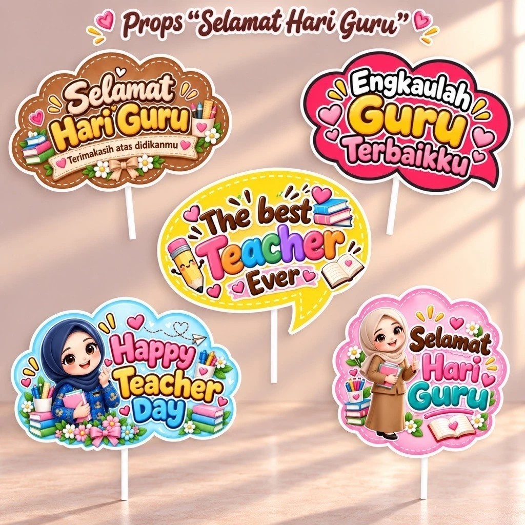 PHOTOBOOTH HARI GURU / Hari Guru / Properti Foto / Hiasan Hari Guru