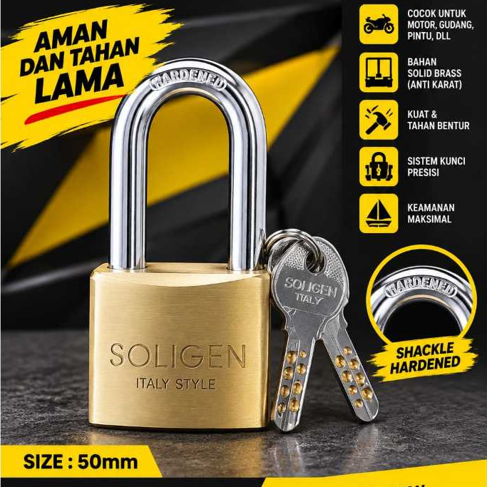 GEMBOK SOLIGEN TOP SECURITY PADLOCK