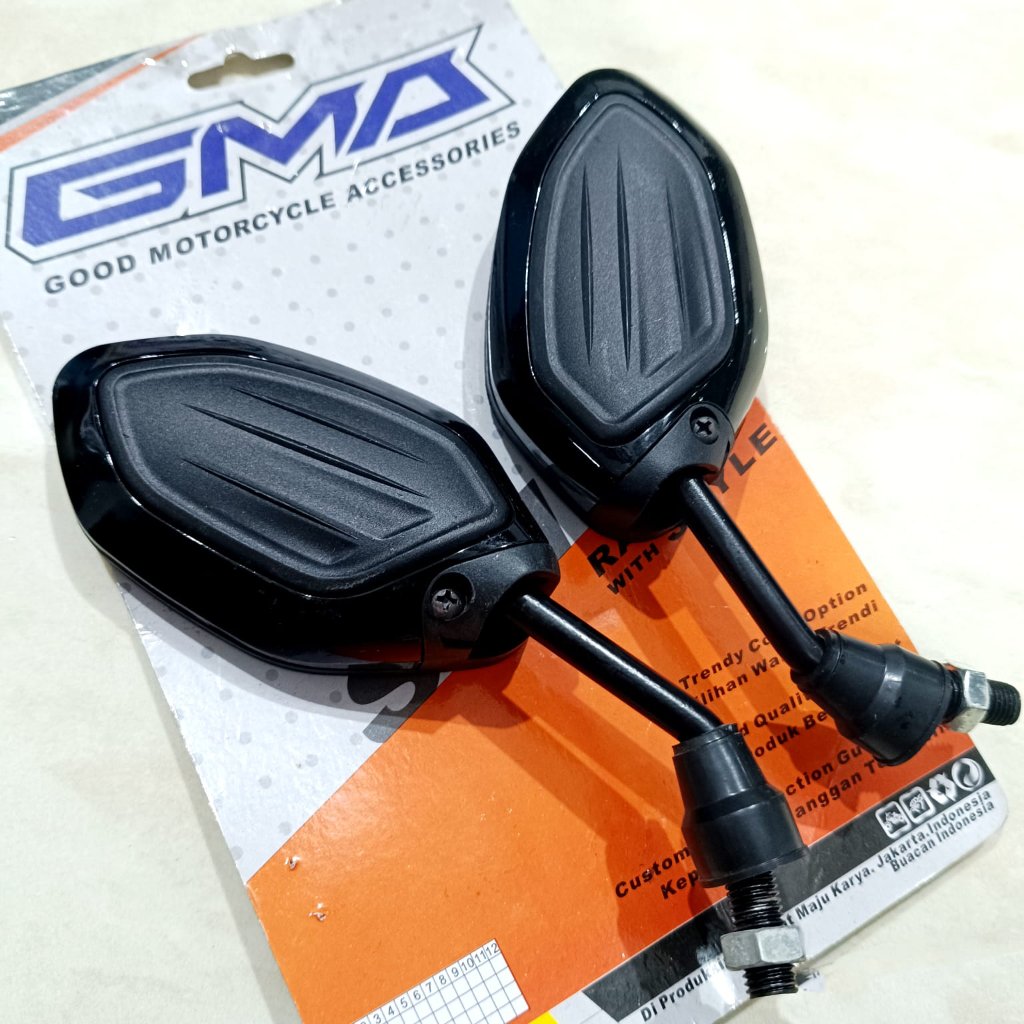 COD HARAG SEPASANG Spion Motor GMA Beat Mini Hitam Kualitas Import Drat 14 PNP BEAT AVRIO GENIO SCOO