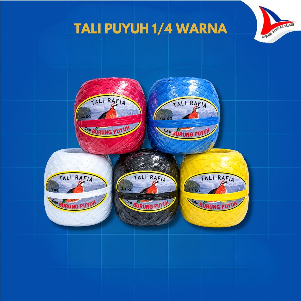 Tali Rafia Tali Puyuh 1/4 Kg Cap Burung Puyuh Serbaguna