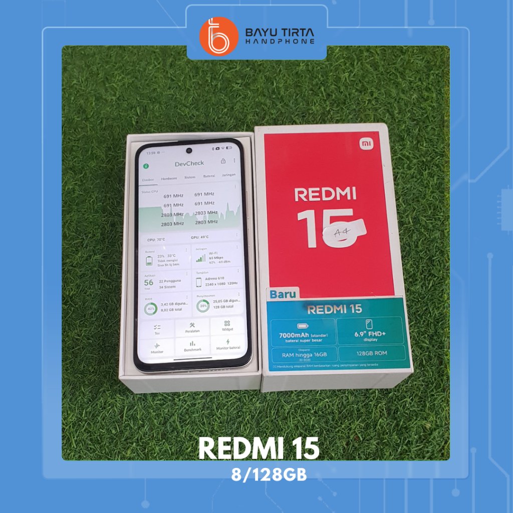 XIAOMI REDMI 15 (8/128GB) | Titan Gray | Second / Bekas | A4