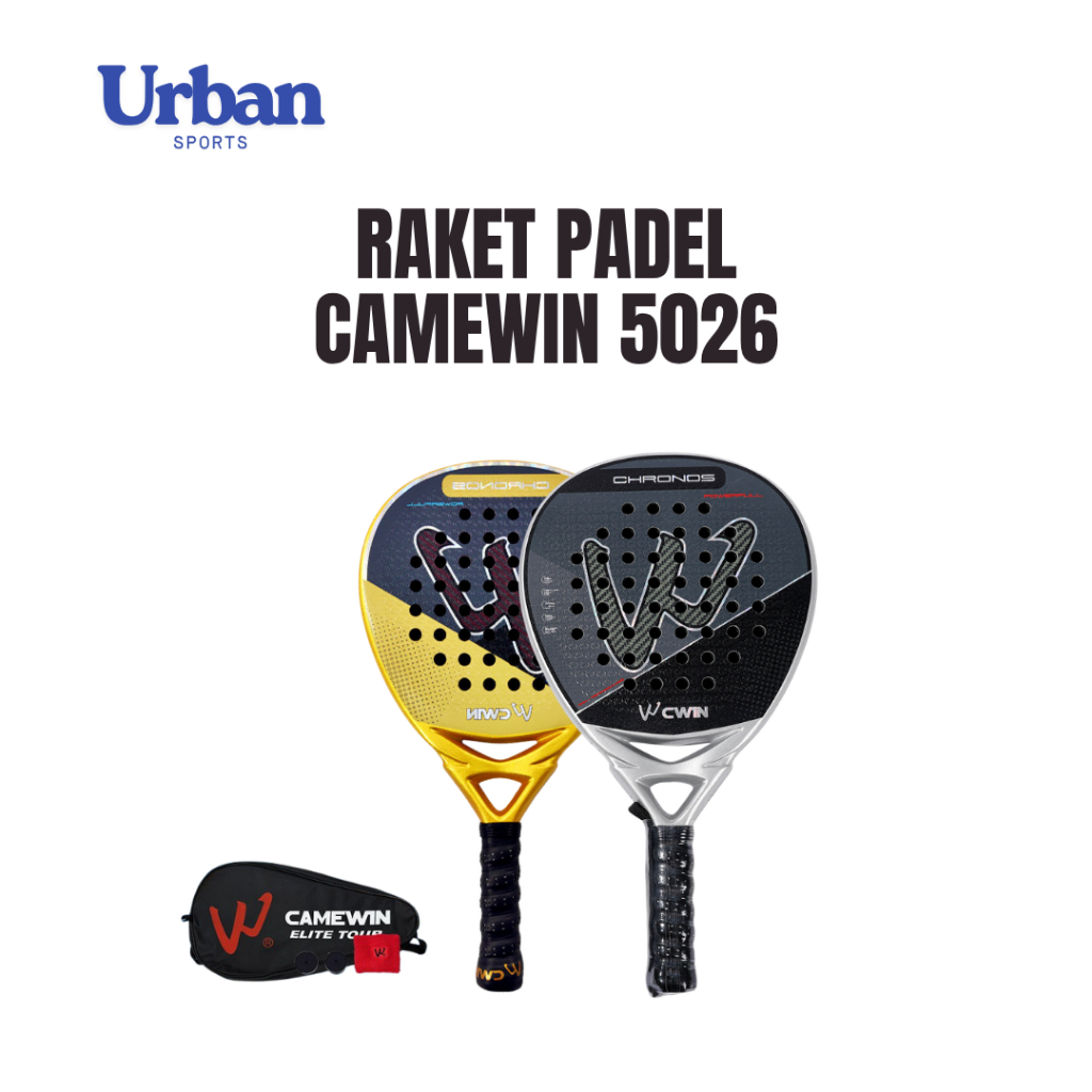 CAMEWIN CHRONOS 5026 RAKET PADEL CARBON KEVLAR GOLD BLACK / PADEL RACKET