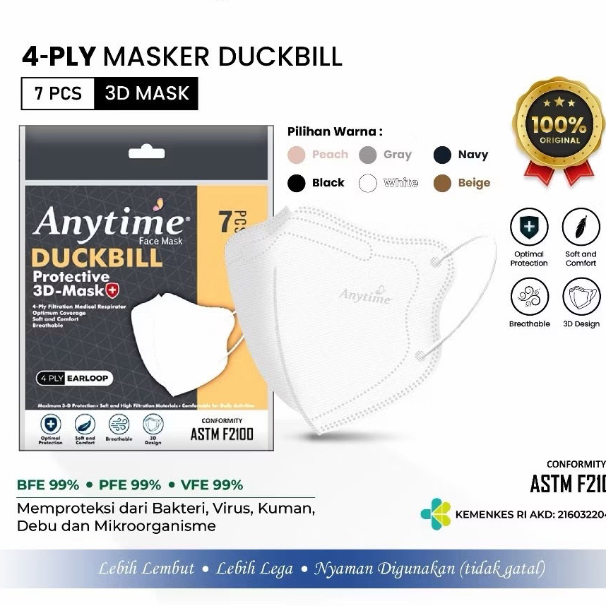 MASKER 4PLY 3D MASK (mirip KN95)