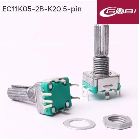 Rotary Encoder EC11 5 Pin 20mm + Push Button Switch / Potensio Digital Amplifier Mesin Las (8329)
