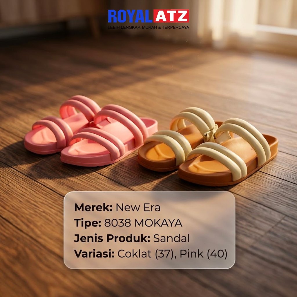 Sandal Jelly Wanita MOKAYA 8038 Selop New Era Tali Selempang Karet