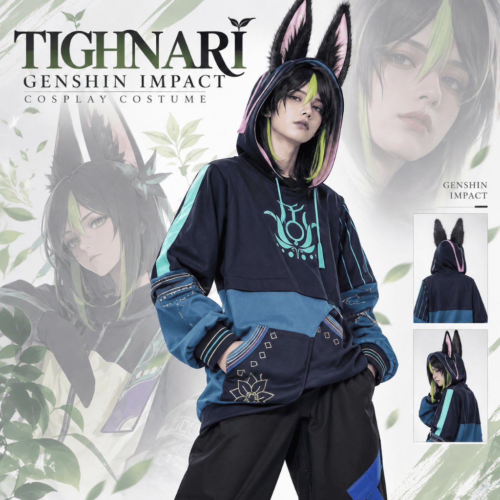 Jaket Hoodie Sweater Game Genshin Impact Cyno Tighnari