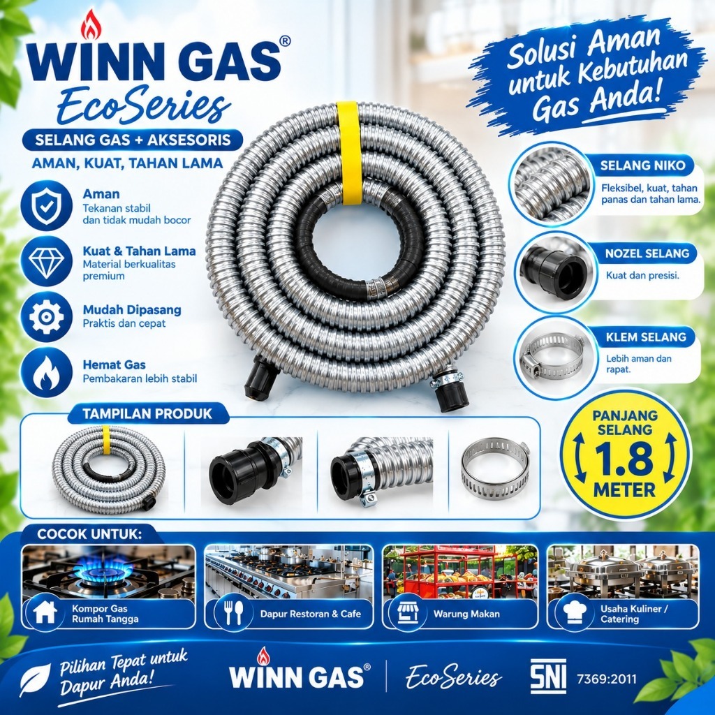 REGULATOR + SELANG WINN GAS 26 METER