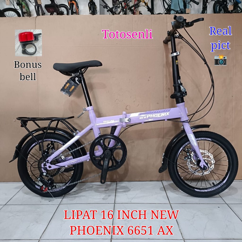sepeda lipat 16 inch new phoenix new phoenix 6651 ax sepeda lipat terbaru