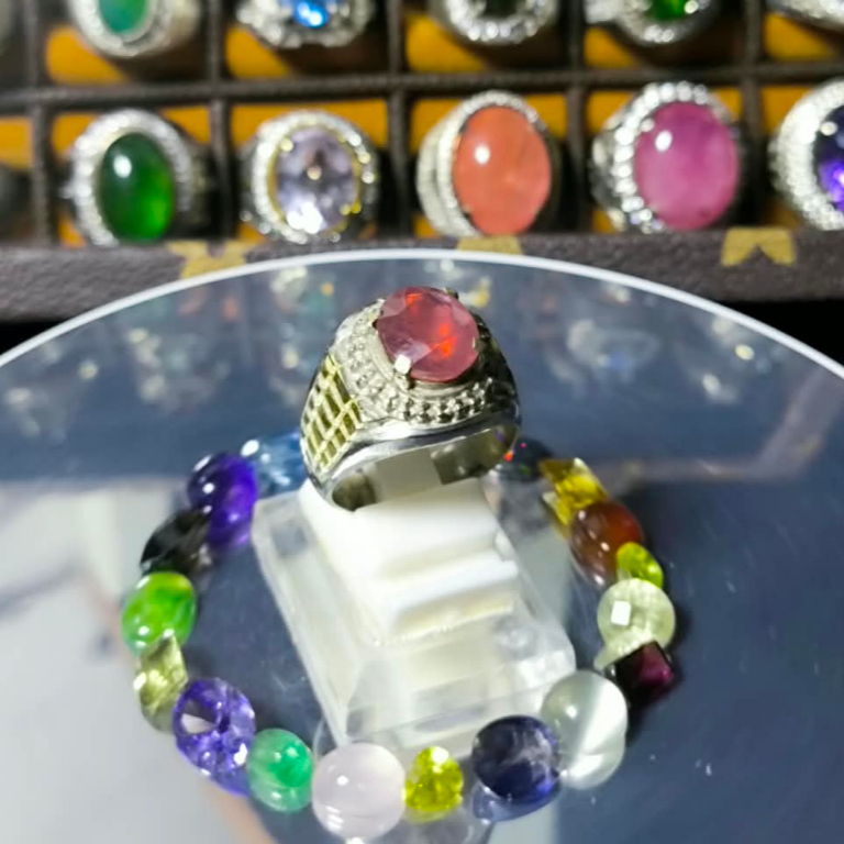 Cincin Batu Natural Ruby Red Pinkish Ruby Star 02