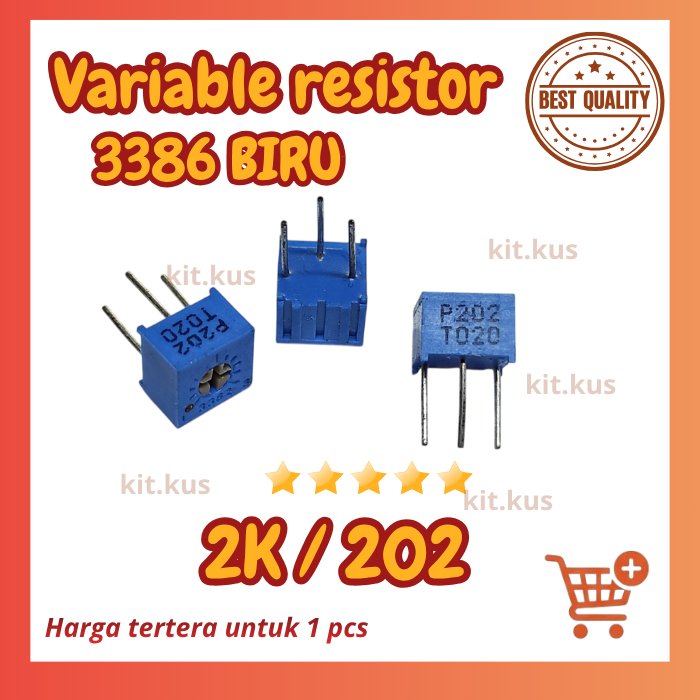 3362P trimpot variabel resistor Presisi 2K 2k 202 3362 p 3362 P 202