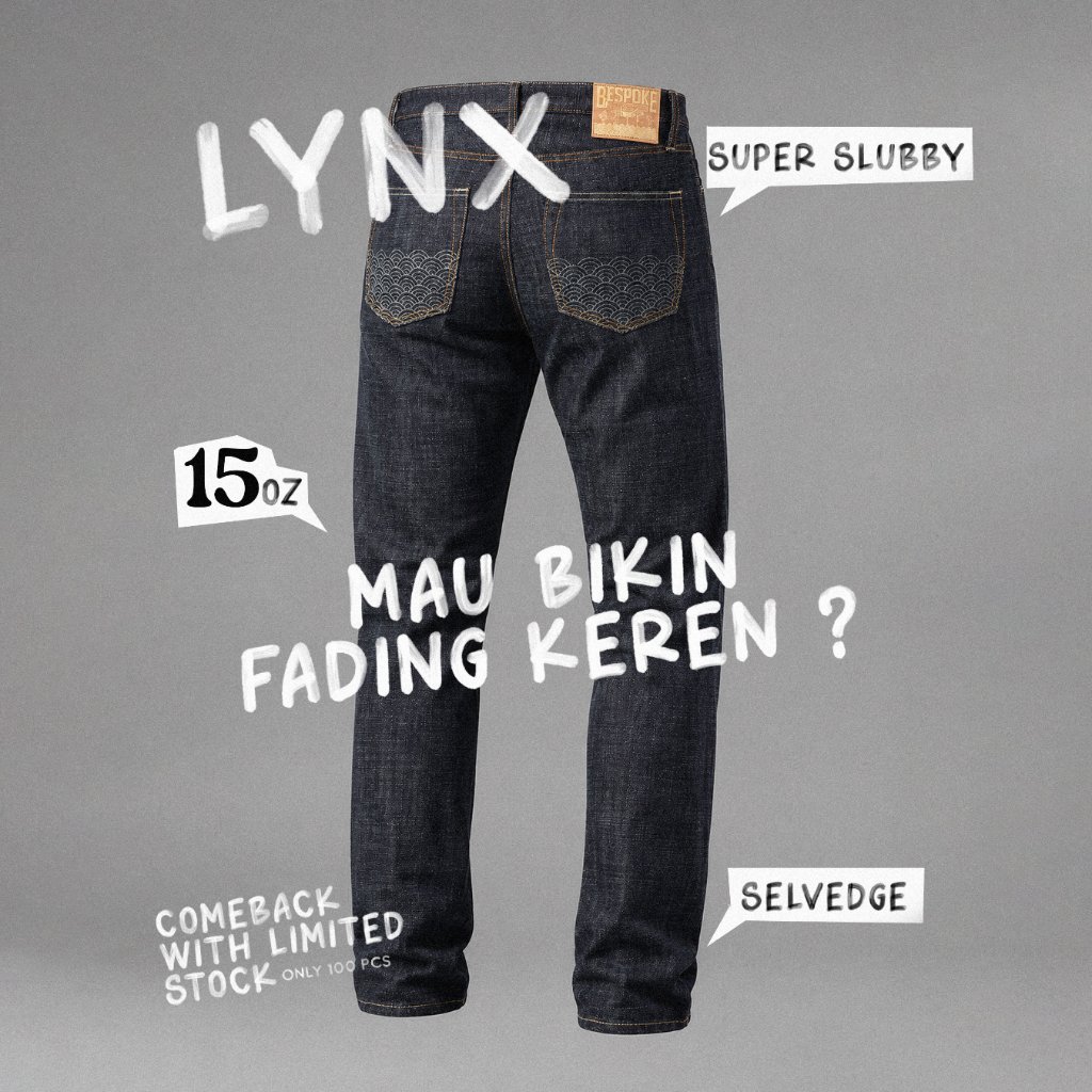 Bespoke Project - Celana Jeans Denim Selvedge Lynx