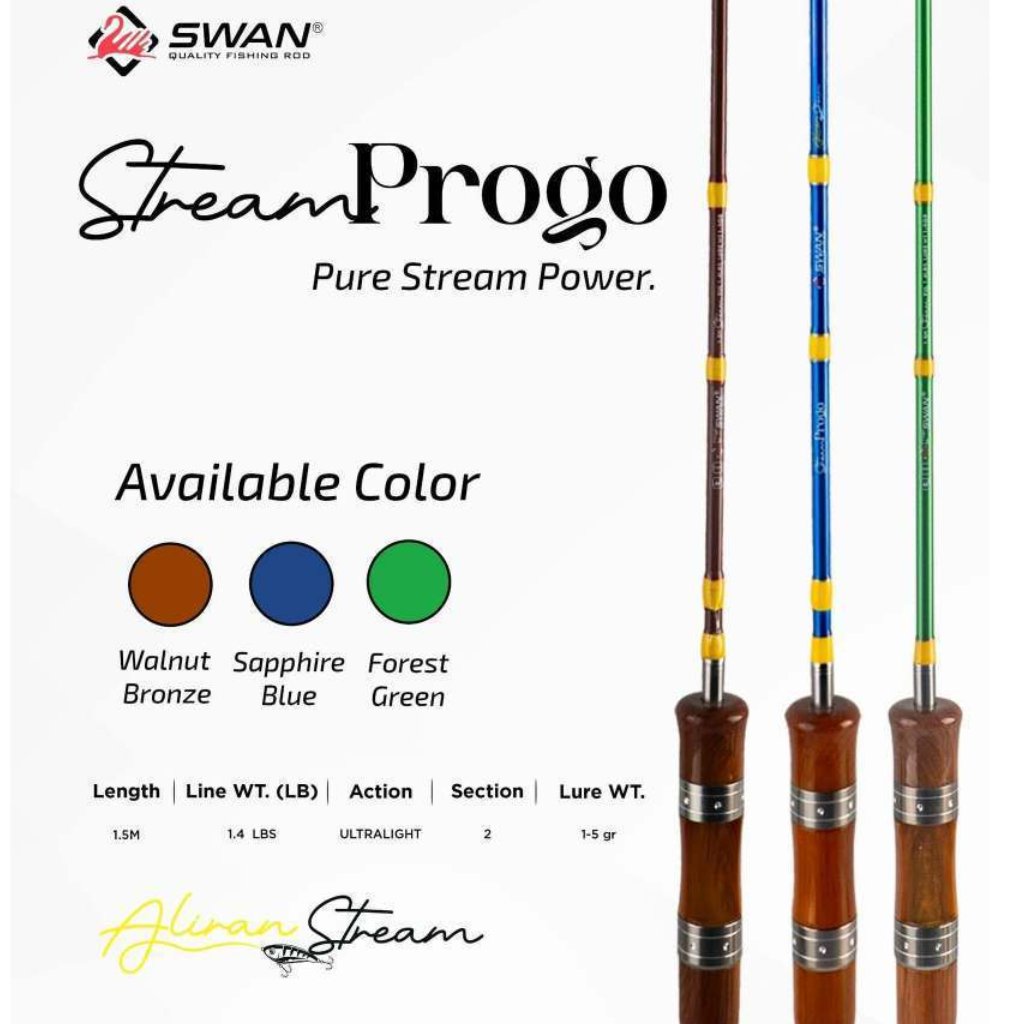Rod SPINNING SWAN STREAM PROGO ULTRALIGHT SOLID CARBON 150cm