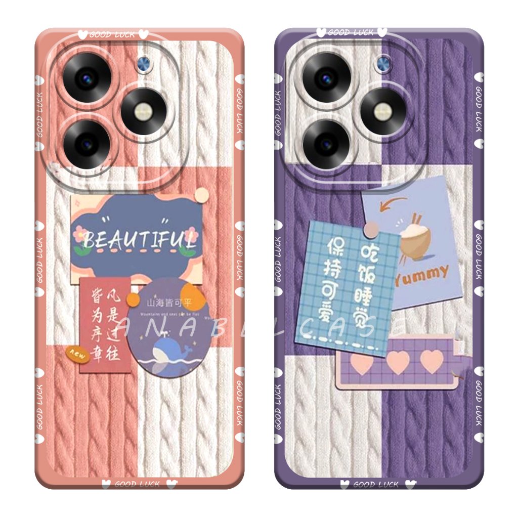 Softcase Silicone Compatible Itel S23 Plus - Casing Kekinian Motif Pattern Lucu - Softcase Lembut Le