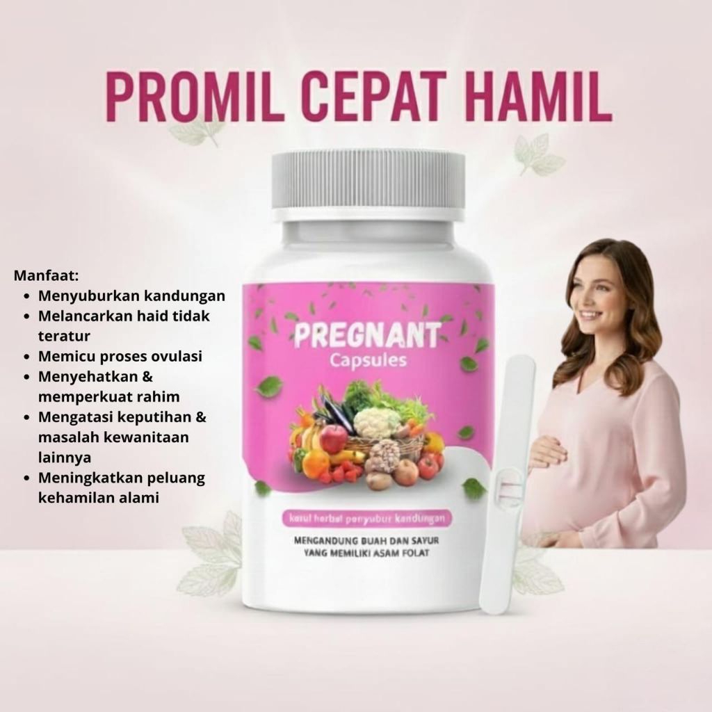 Promil Pregnant Kapsul Bantu Cepat Hamil, Haid Lancar & Kandungan Lebih Kuat | BPOM & Halal