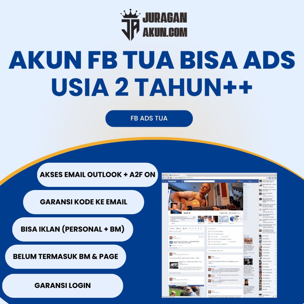 Akun Facebook Tua (Bisa Iklan/ FB Ads)