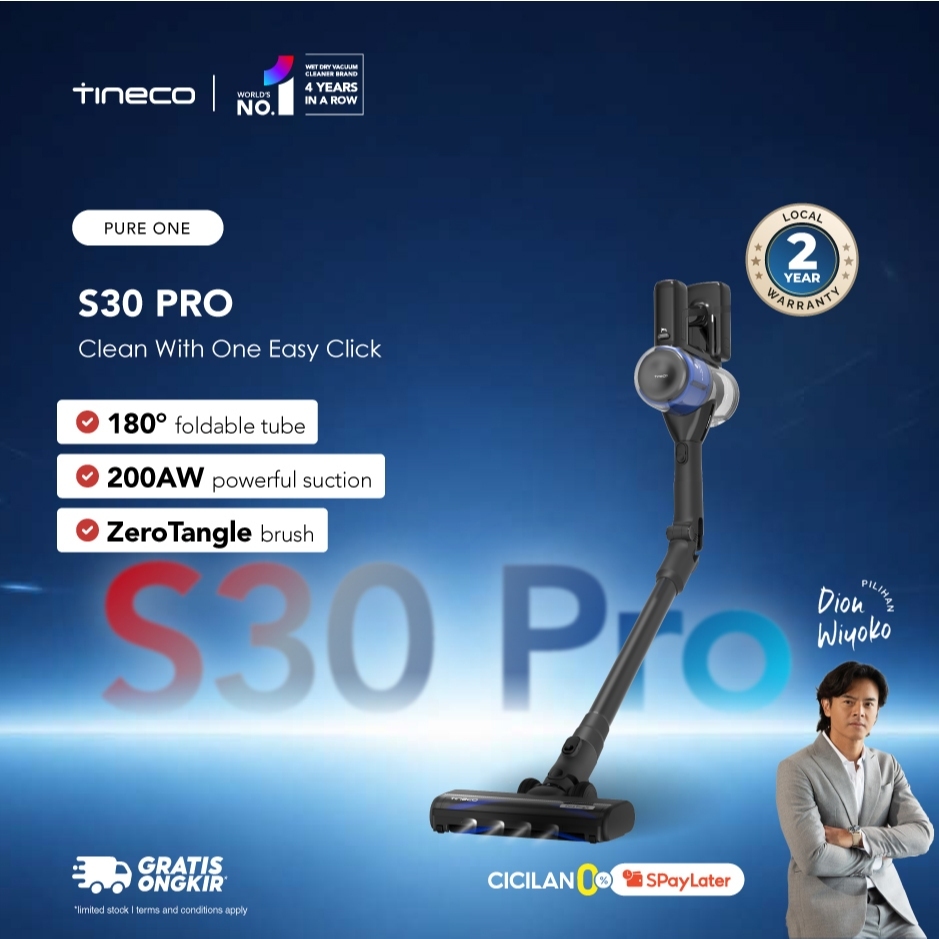 tineco Pure One S30 Pro Pengisap Debu Nirkabel