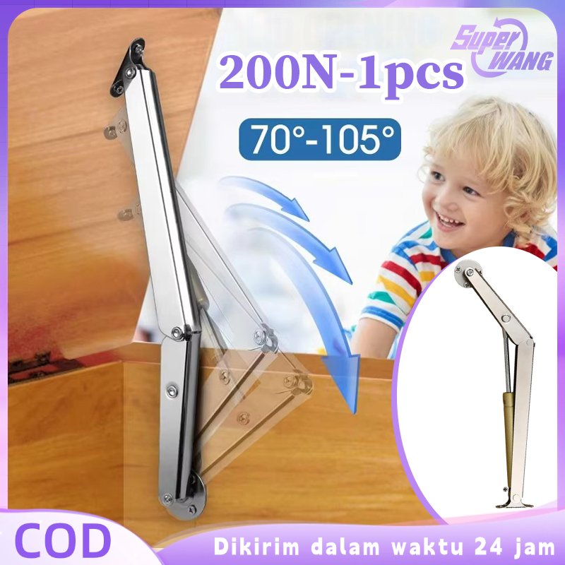 Engsel Hydrolic Pintu 200N Engsel Hidrolik Jendela Logam Kokoh Engsel Gas Spring Hidrolik Engsel Hid