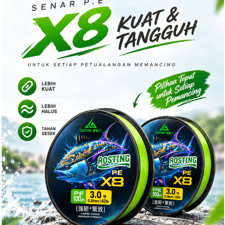 JAWARA Fishing Master Line Senar Pancing Premium Predator X Fishing Line