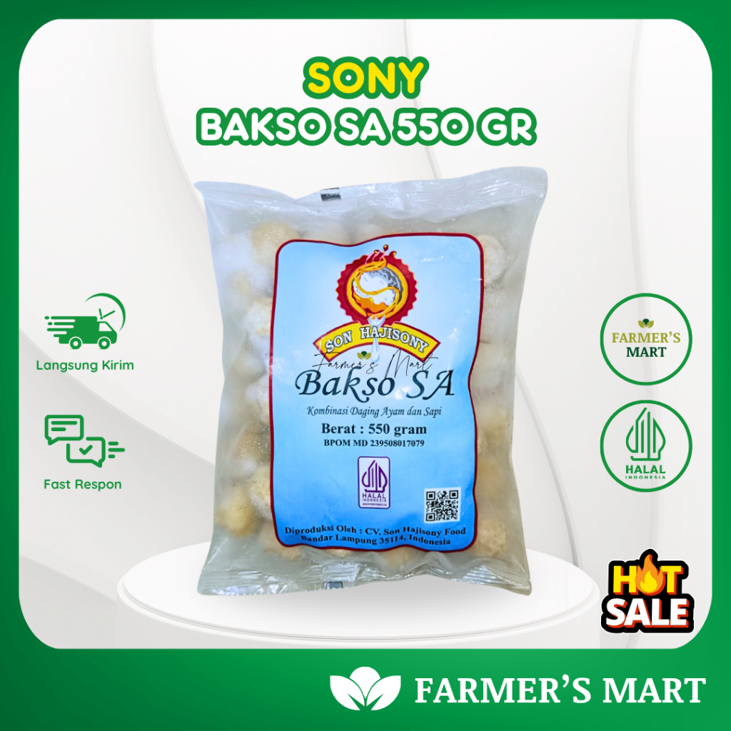 Sony Bakso SA 550 gr + Bumbu Asli Lampung Frozen Food Mart Palembang