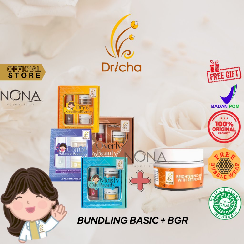 DRICHA BUNDLING PAKET BASIC + BRIGHTENING GEL