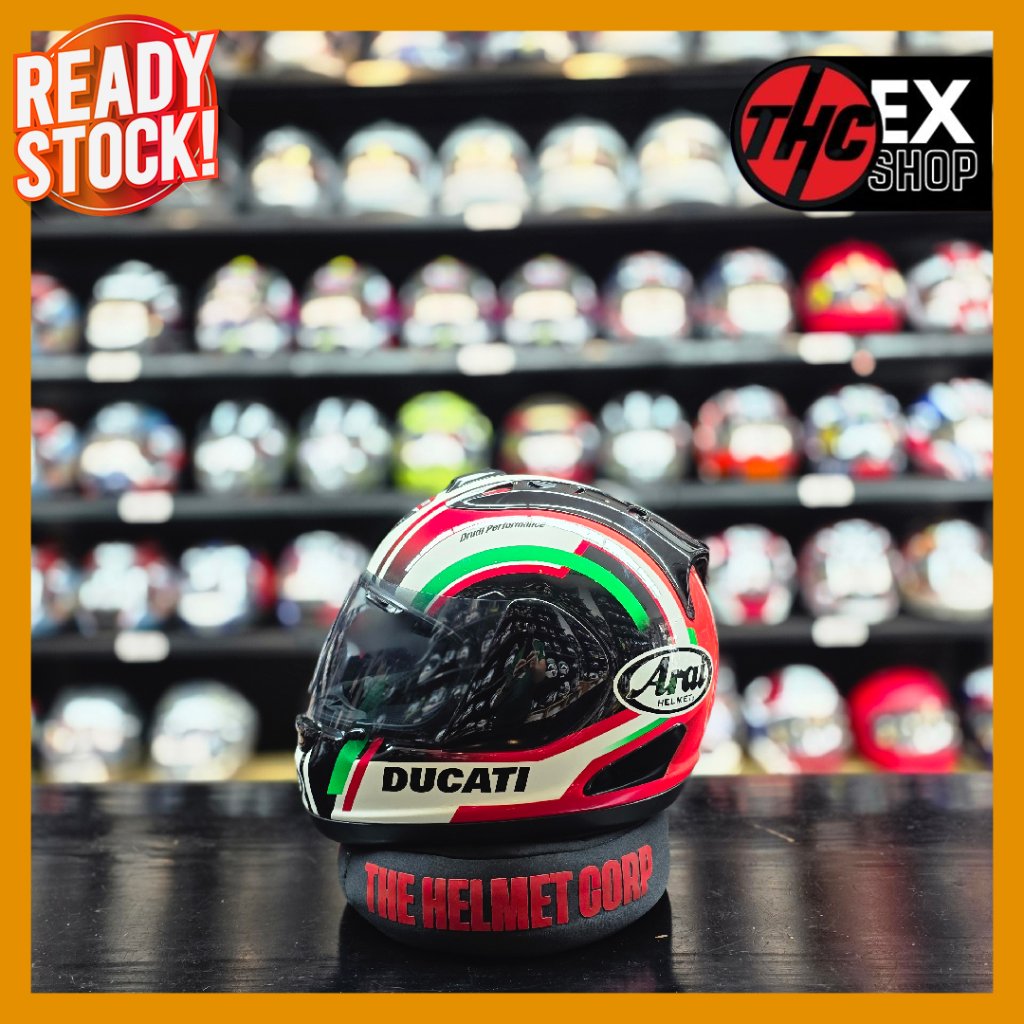 HELM ARAI CORSAIR V DUCATI CORSE SIZE L 2ND FULL FACE HELMET SECOND