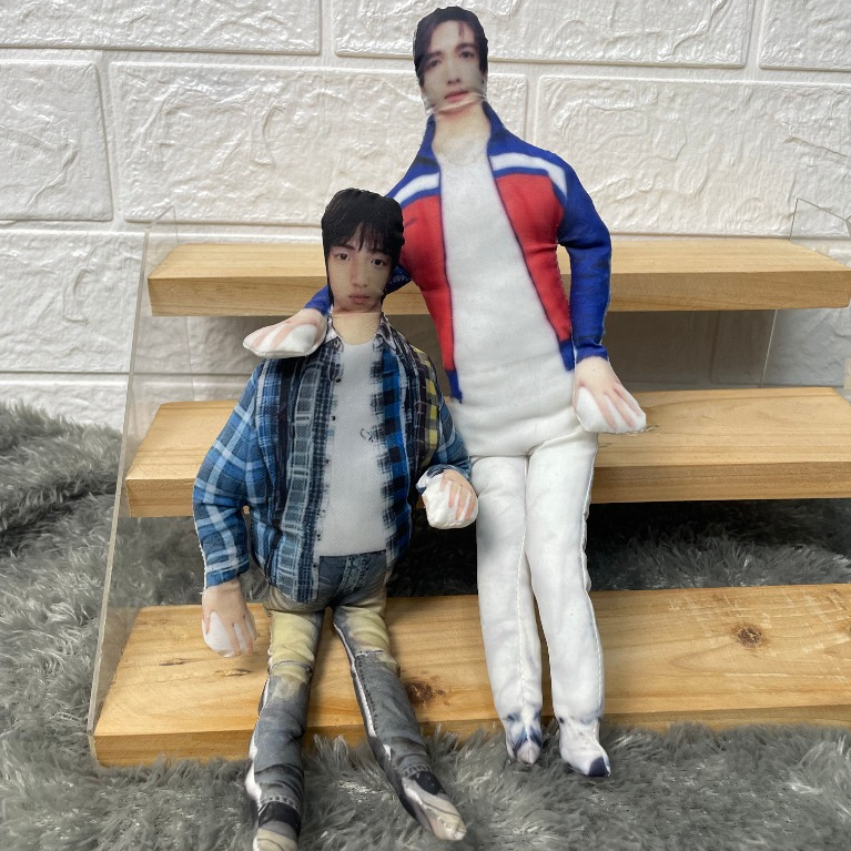 Custom Boneka Gepeng Idol Kpop Boneka Jelek Anomali Absurd Plushie Plush Doll Love BTS Cortis Treasu