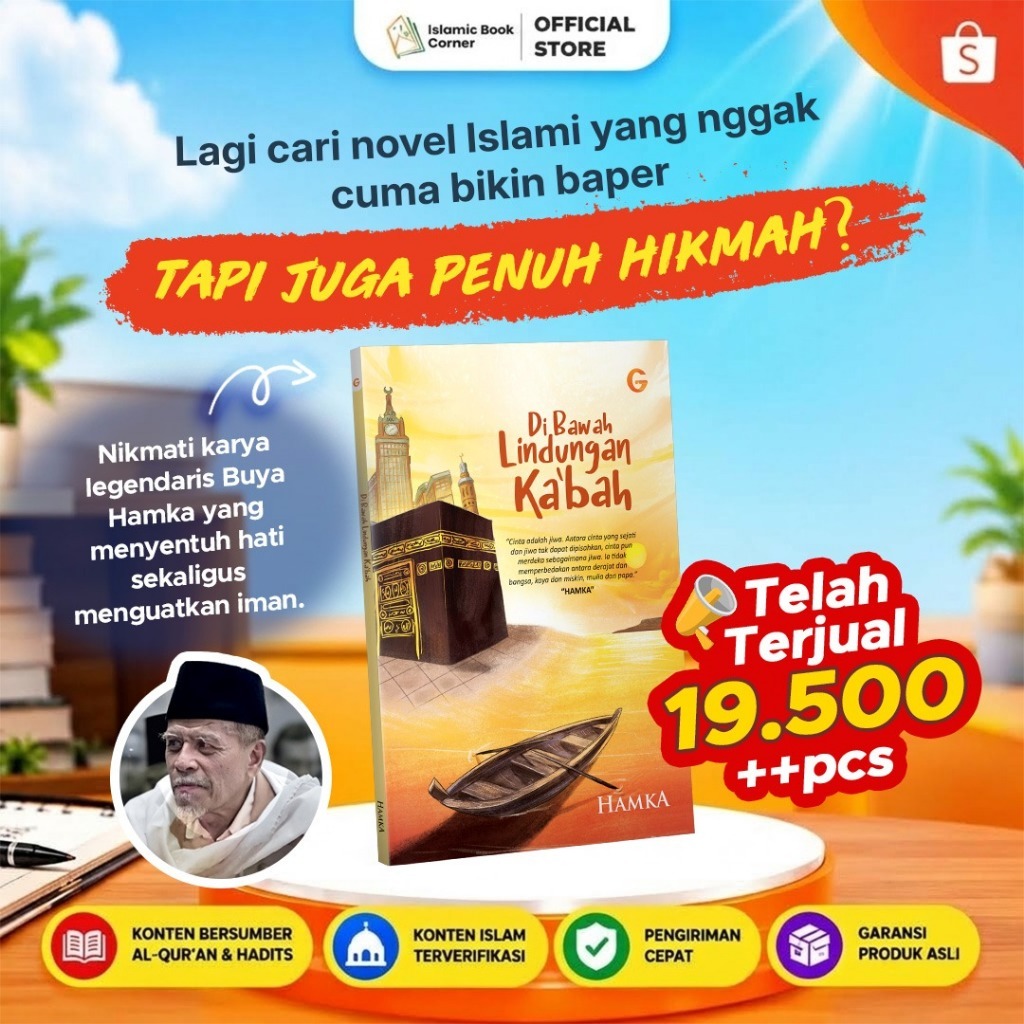 Buku Novel Buya Hamka Islami Romantis Karya Ulama Besar Indonesia - Di Bawah Lindungan Kabah