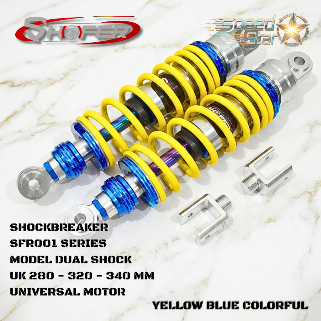 SHAFER SFR001 Shockbreaker Dual Non Tabung Motor Universal Dengan Setelan