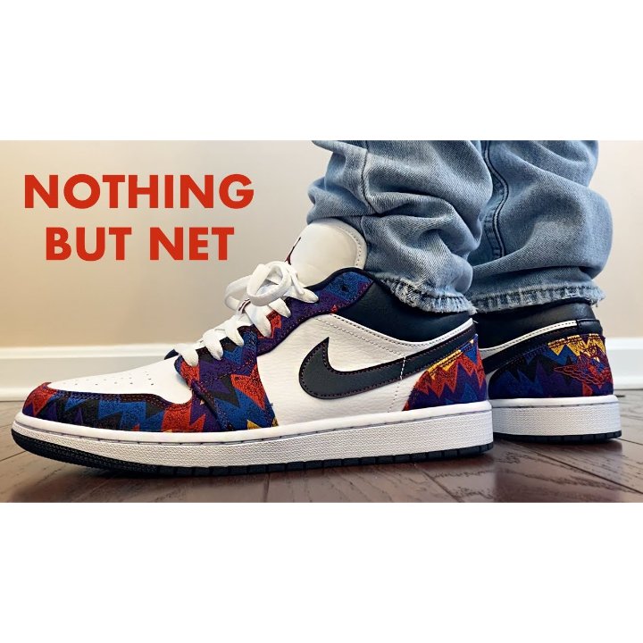 Sepatu Sneakers Casual Nike Air Jordan 1 AJ Low OG Nothing But Net 2nd Bekas