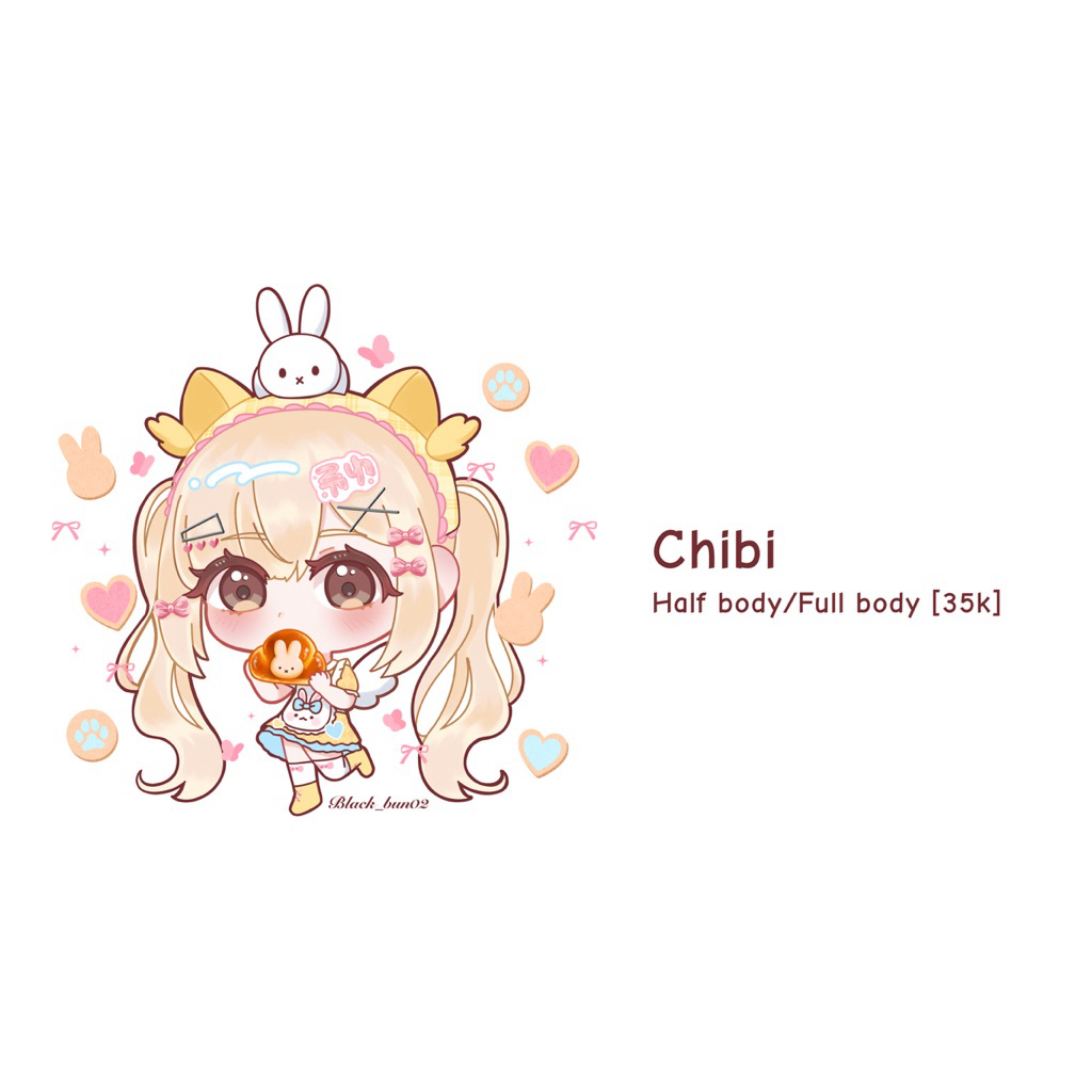 commissions gambar ilustrasi chibi