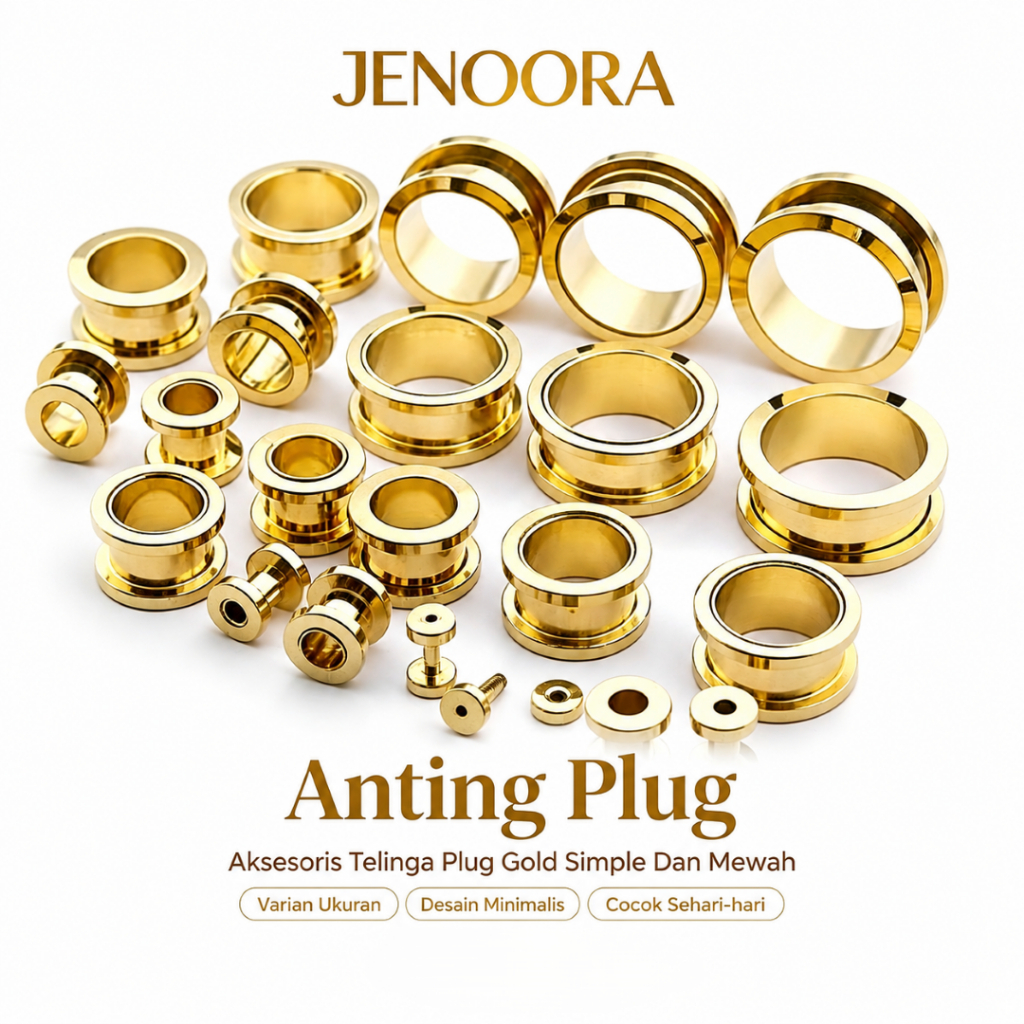 IKN/Anting Titanium Piercing Telinga Cowok Keren Persingan Plug 4mm-30mm - Earrings - kuning, 4mm