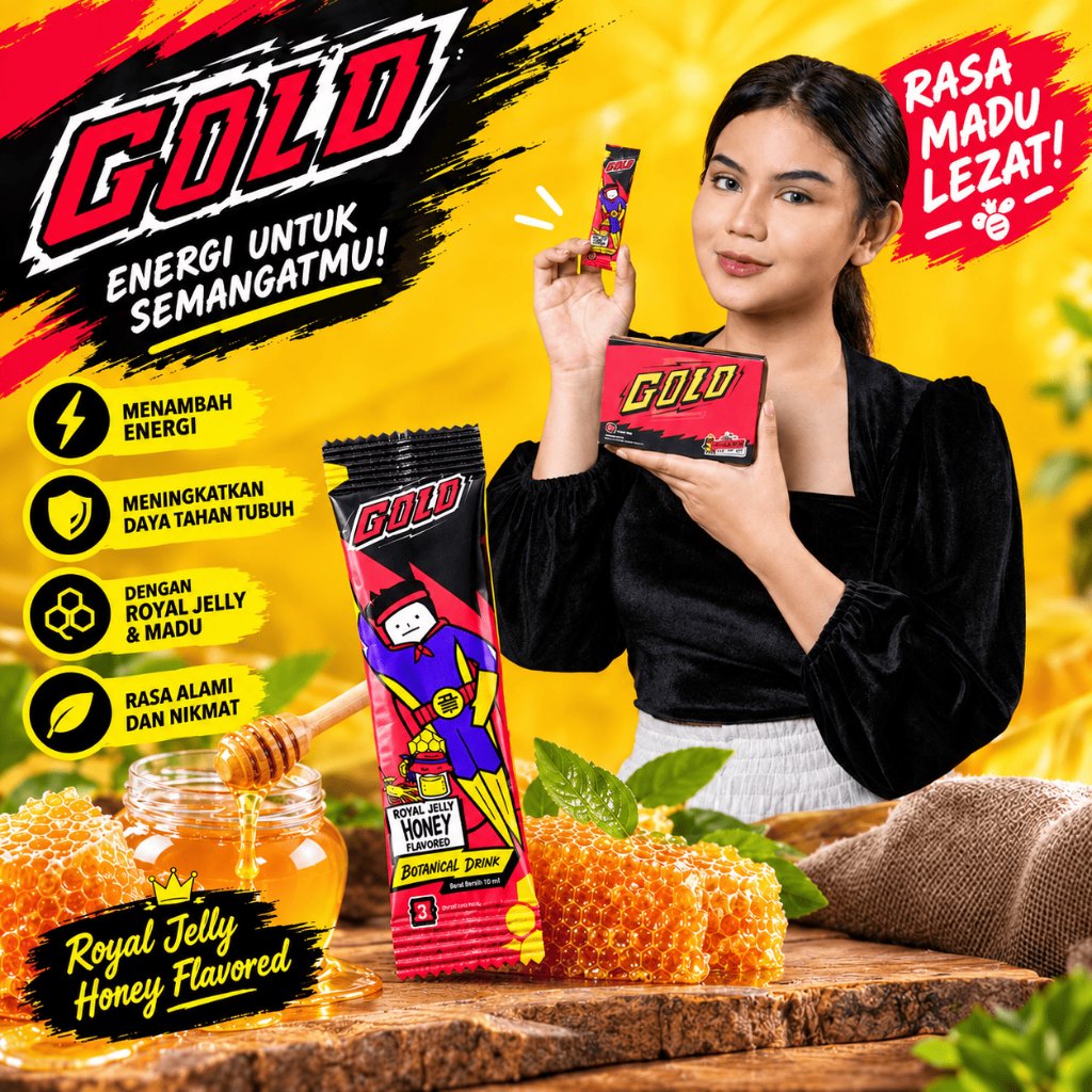 ( BISA COD ) Minuman Bubuk Instan Mister Golo Ginseng Botanical Rasa Honey dan Banana BPOM Halal