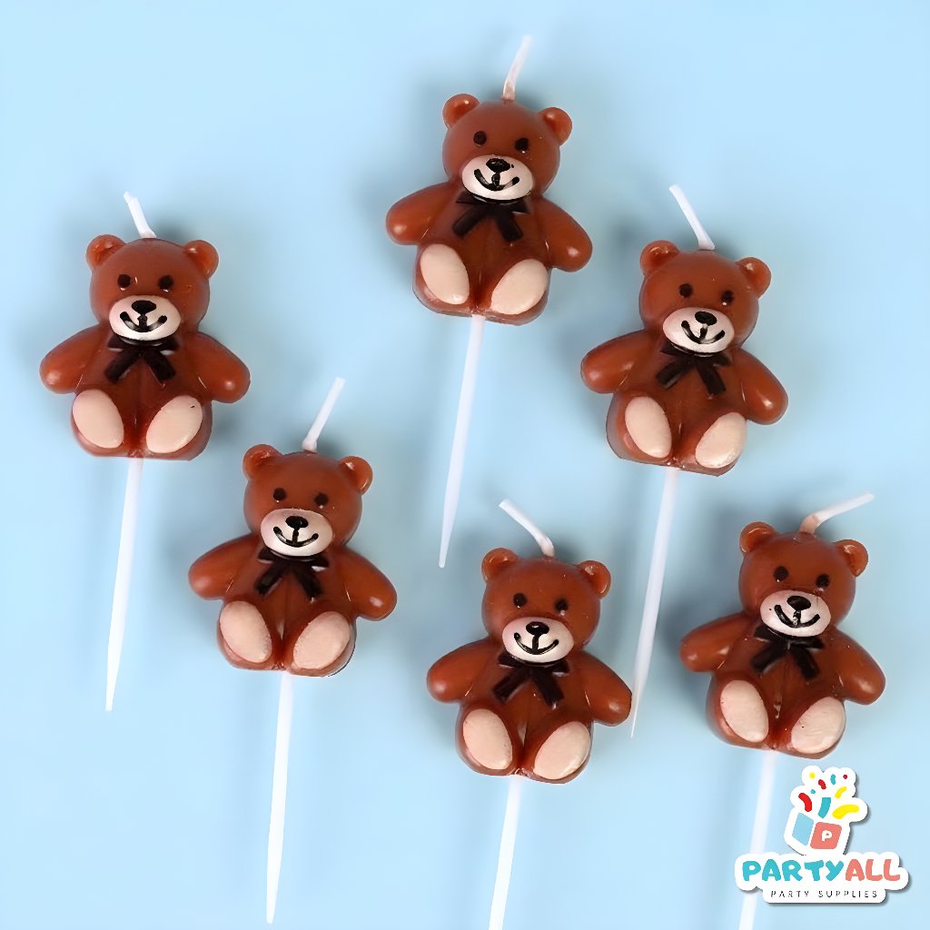 Lilin Ulang Tahun Bentuk Beruang Teddy Bear Korean Topper Kue Ulang Tahun - PartyAll