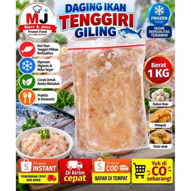 Daging Ikan Tenggiri / Tenggiri Giling 1 KG