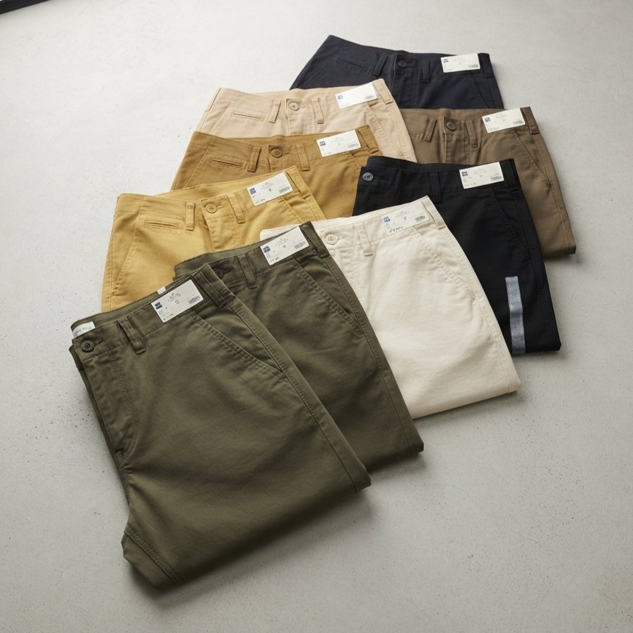 Celana Chino Vintage Regular Fit by GU Brand UNQL