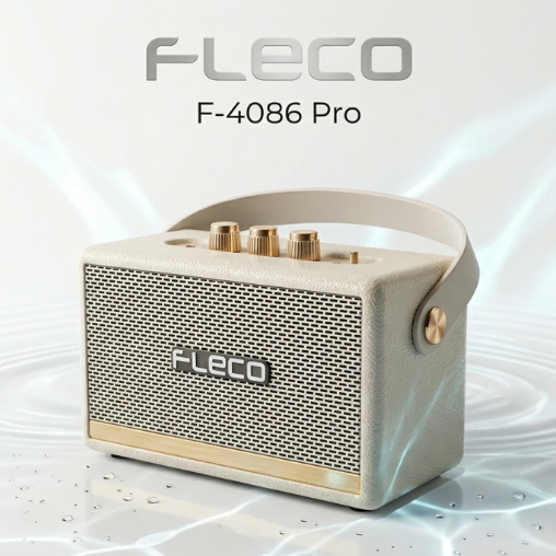 SPEAKER Aesthetic PORTABLE BLUETOOTH FLECO F-4086 PRO Full Bass - Speaker Wireless Portable BT/TF Ca