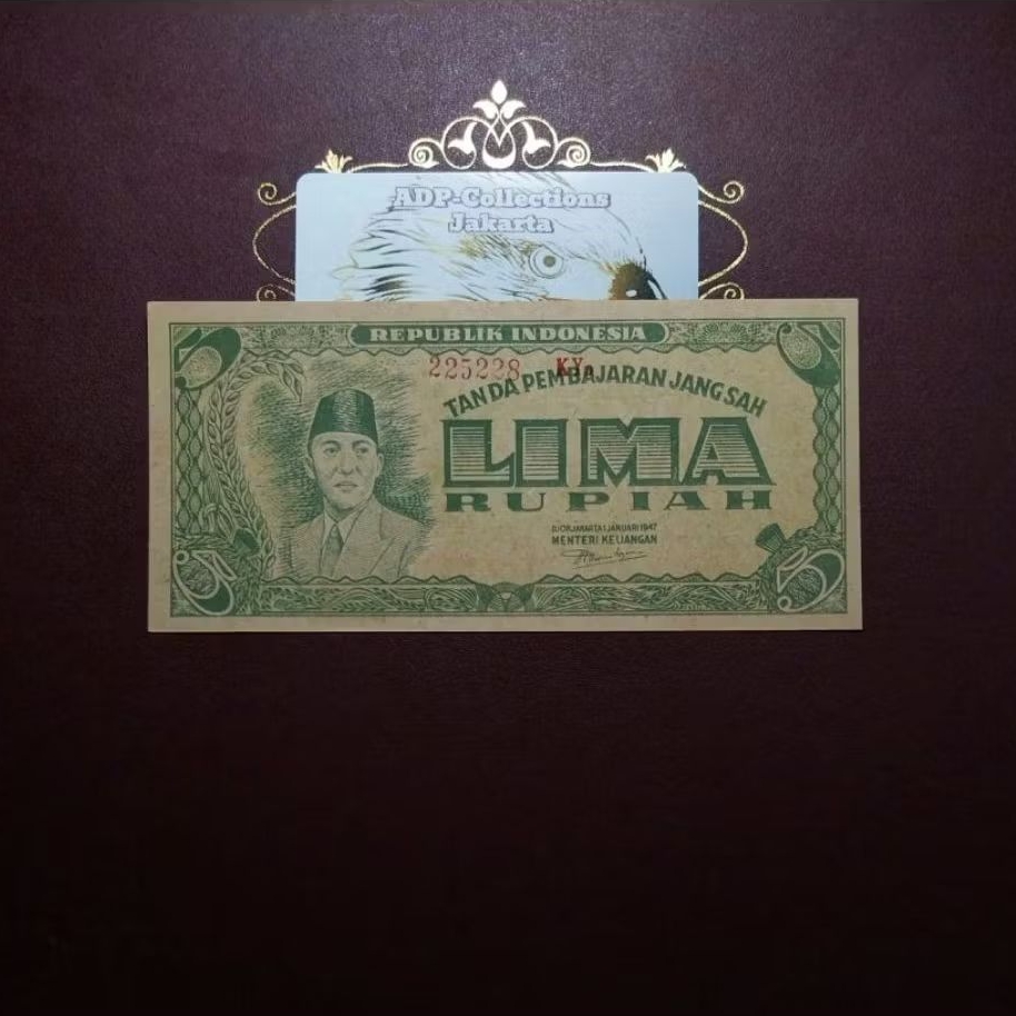 Uang Kuno 25 Rupiah Sukarno Ori 1947