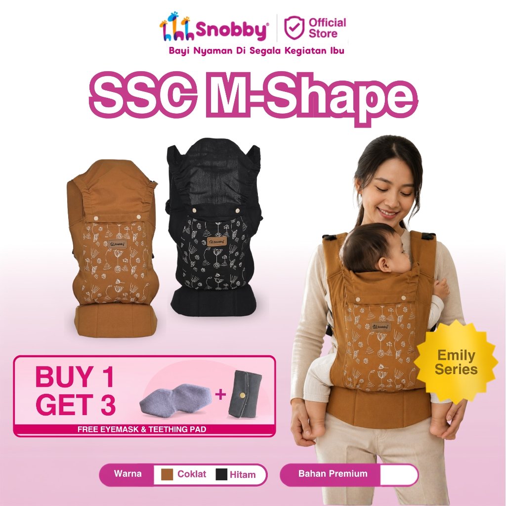 Snobby Gendongan Bayi Ransel M-Shape Carrier Emily Shape