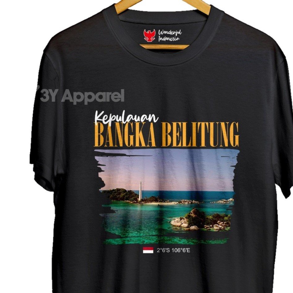 KAOS OLEH-OLEH BANGKA BELITUNG DANAU KAOLIN PULAU HOLIDAY LIBURAN KELILING INDONESIA / Ranberry Grap