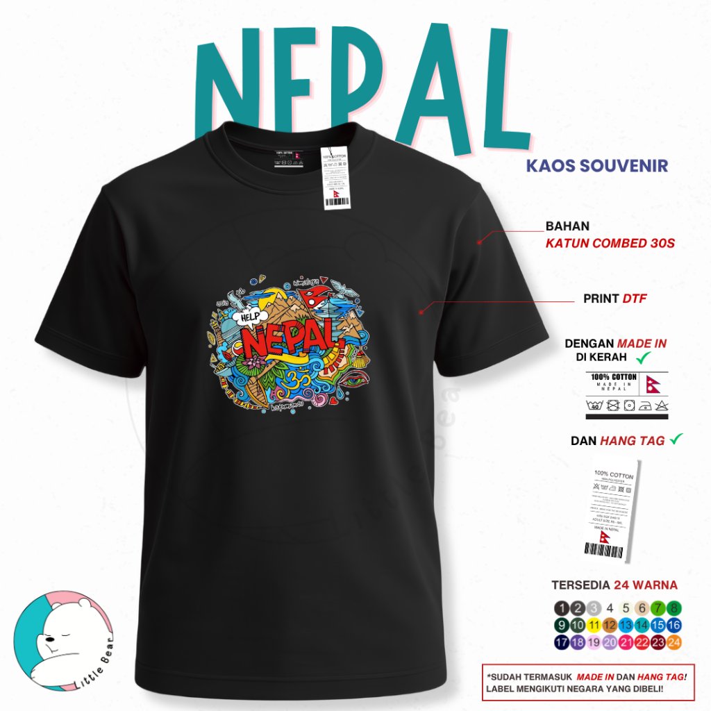 KAOS SOUVENIR NEPAL BANYAK MODEL BAJU OLEH-OLEH NEPAL KATHMANDU 6