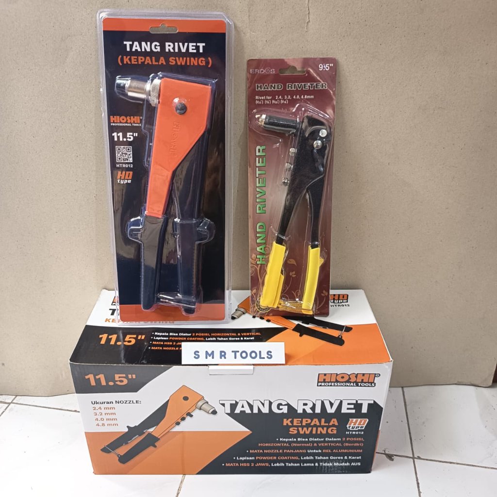 TANG RIVET SWING HEAD 2 ARAH HIOSHI 11.5 INCI 28CM - Tang Ripet Rivet Hand Revet 9.5" Inch Inci ERDO