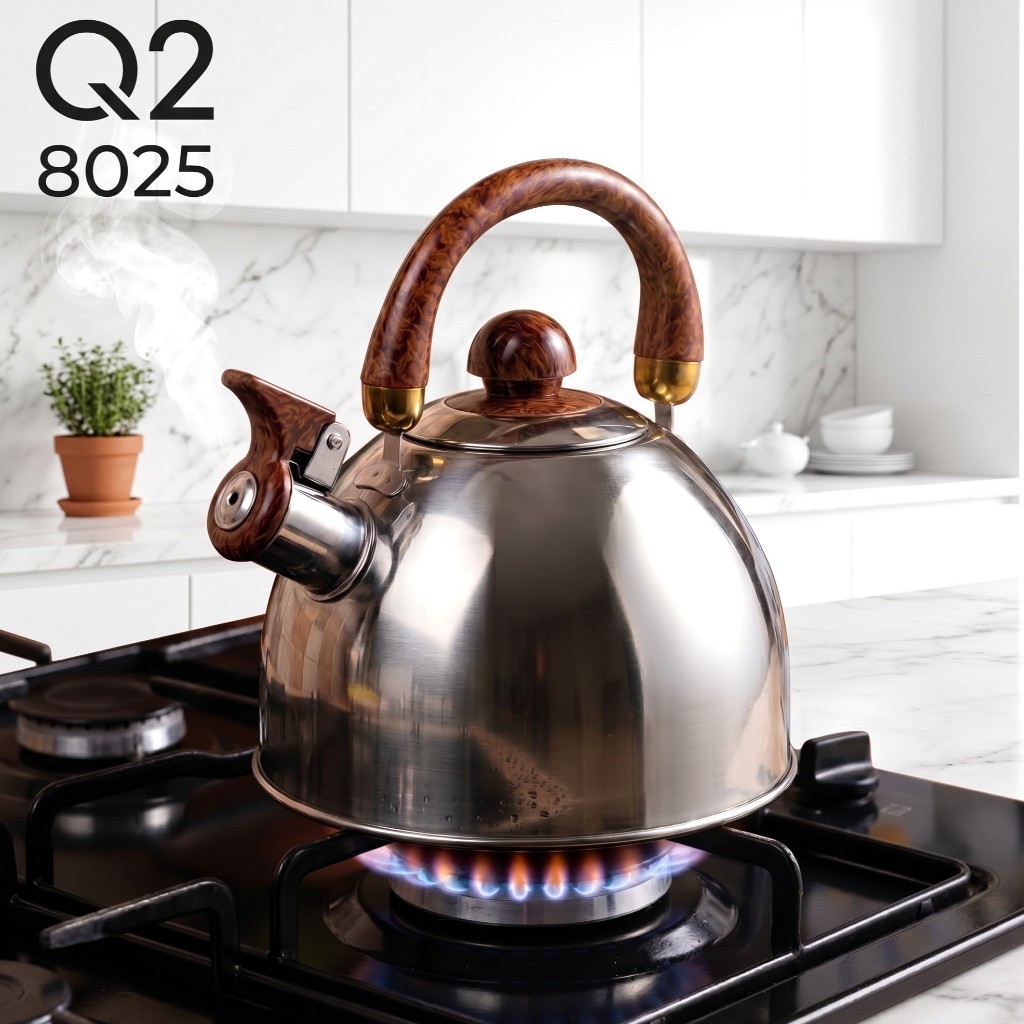 TEKO BUNYI STAINLESS STEEL Q2 8025 Q2-8025 Pemasak Air Pemanas Air