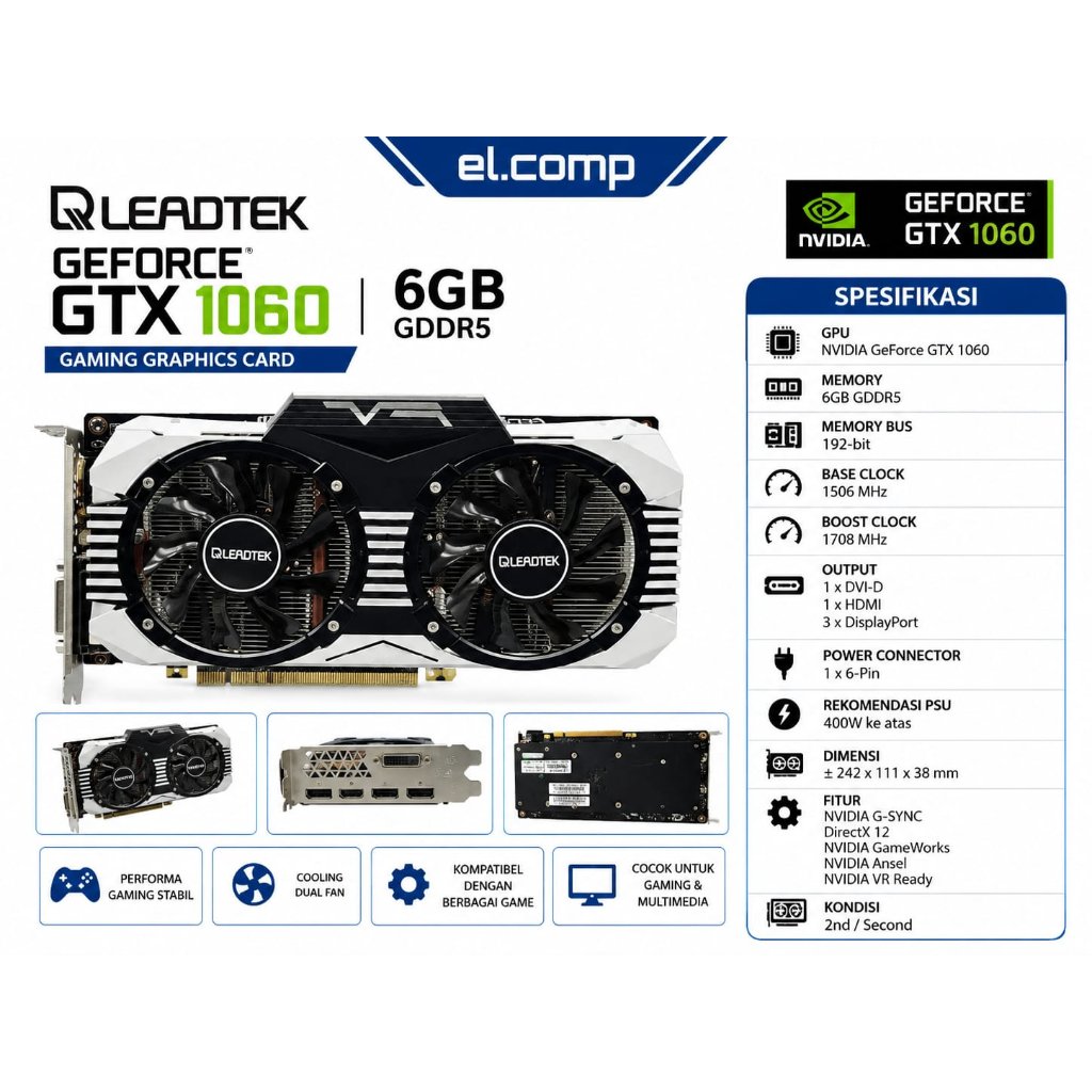 VGA LEADTEK GTX 1060 6GB 2ND