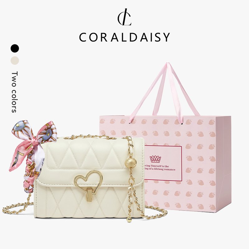 CORALDAISY Tas Wanita 2026 Tas Selempang Wanita Shoulder Bag Rantai bag Fashion elegan Slingbag
