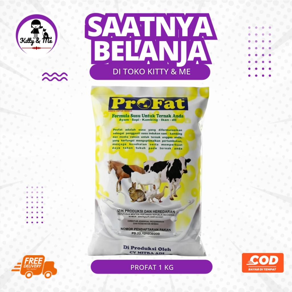 SUSU TERNAK PROFAT 1 KG - Formula Susu Untuk Hewan Ternak