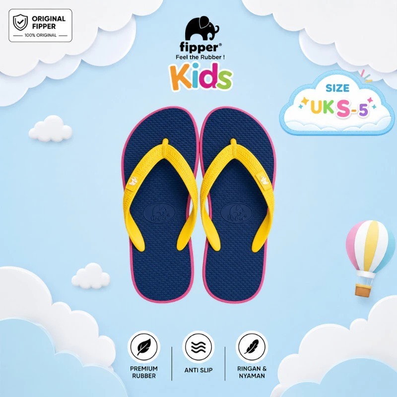 Fipper - Kids Navy / Pink ( Punch ) / Yellow