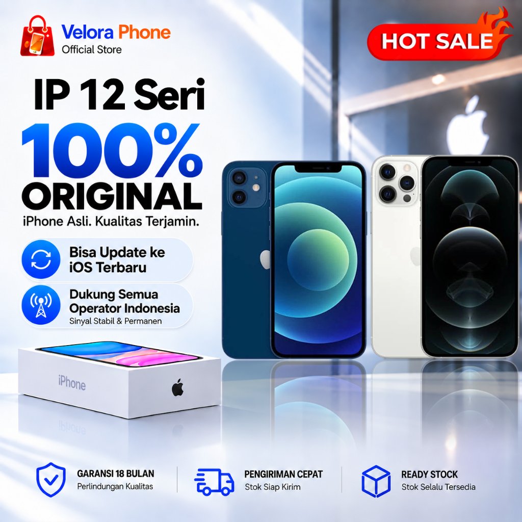 iPhone 12 Pro Max Second Original 100% iP 12 Pro / iP 12 / iP 12 Mini 64GB 128GB 256GB Bekas Mulus N