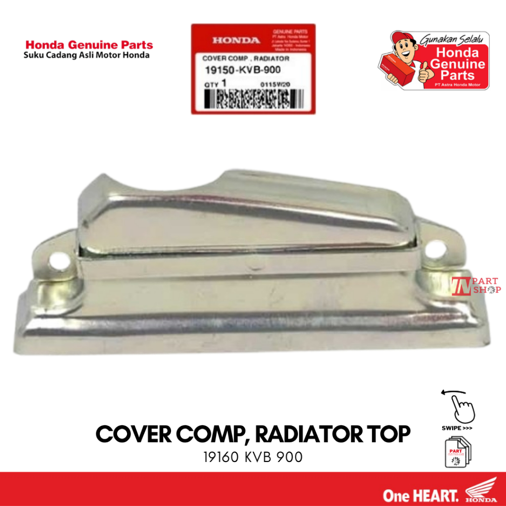Cover Tutup Radiator Chrome (Cover Comp Radiator Top) - Vario 110 Karbu / 19160-KVB-900
