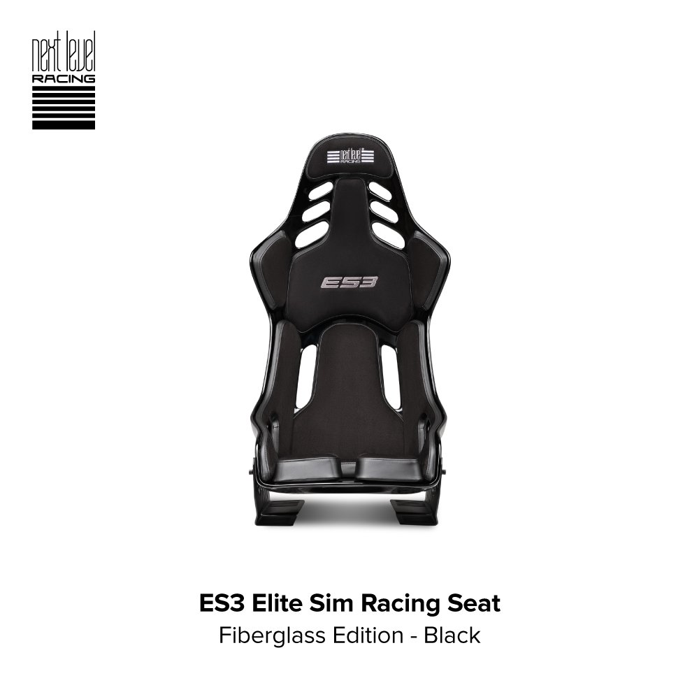 Next Level Racing ES3 Elite Sim Racing Seat Fiberglass Edition Black - Racing Seat Simulator